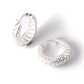 Patterned Ring Minimal Silver Earrings