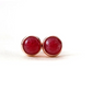 Ruby natural stone MINIMAL 925 SILVER EARRINGS