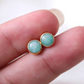 Turquoise Natural Stone minimal  925 Silver Earrings