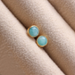 Turquoise Natural Stone minimal  925 Silver Earrings