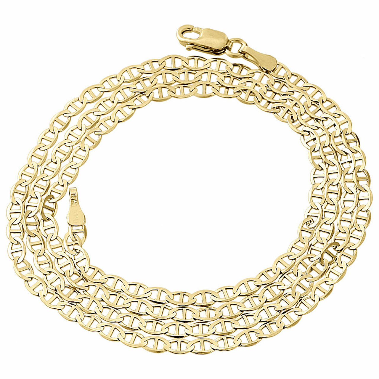 Flat Mariner 925 Silver chain necklace (Gold Plated)