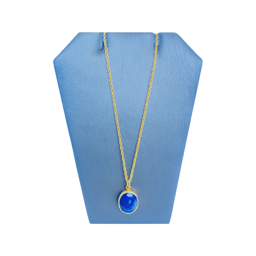 Sapphire Natural Stone 925 Silver Necklace