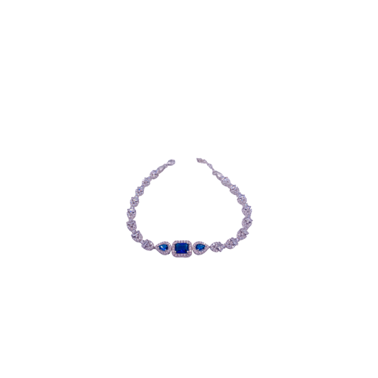 Blue Zircon 925  Silver women's Bracelet