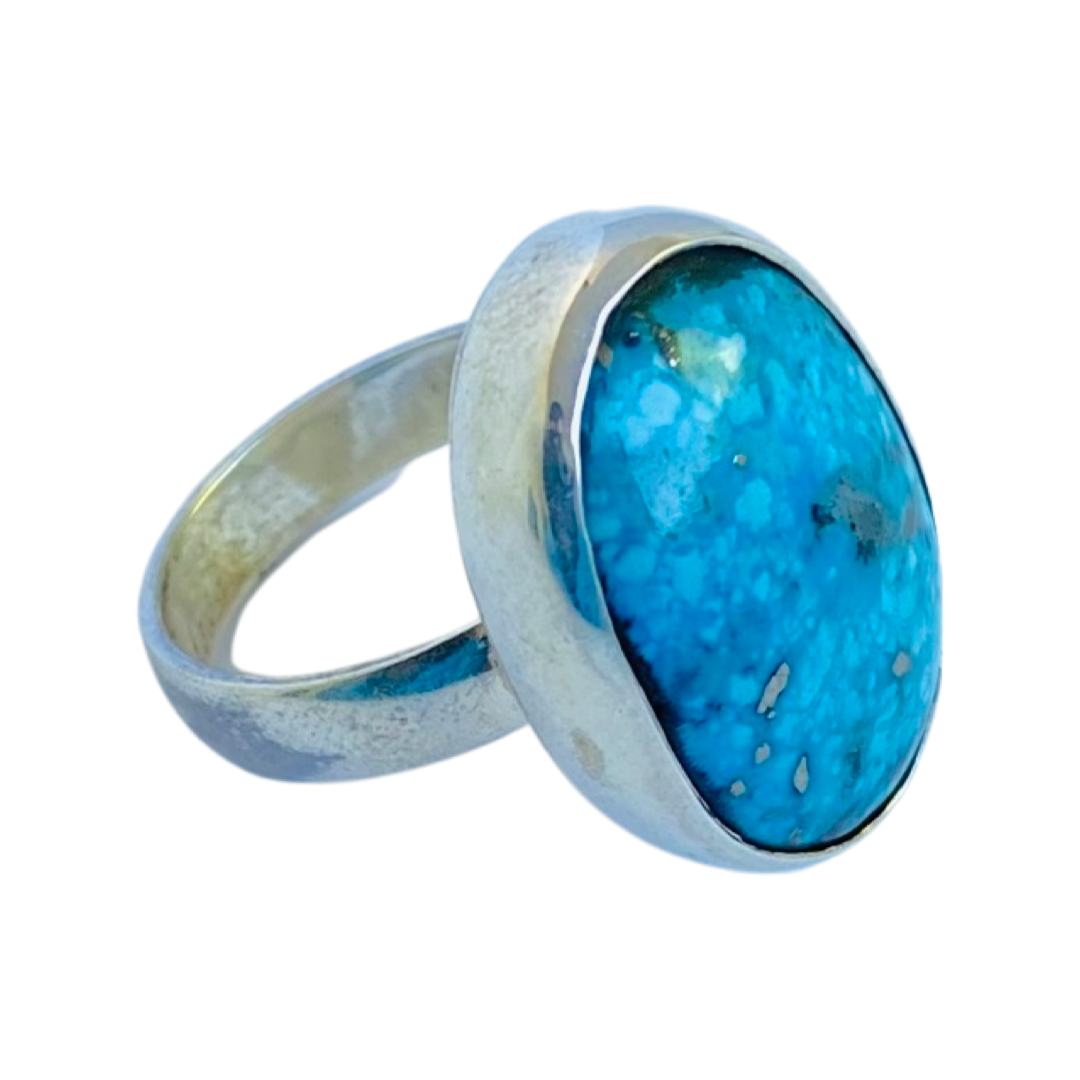 Turquoise Natural Stone 925 Silver Ring