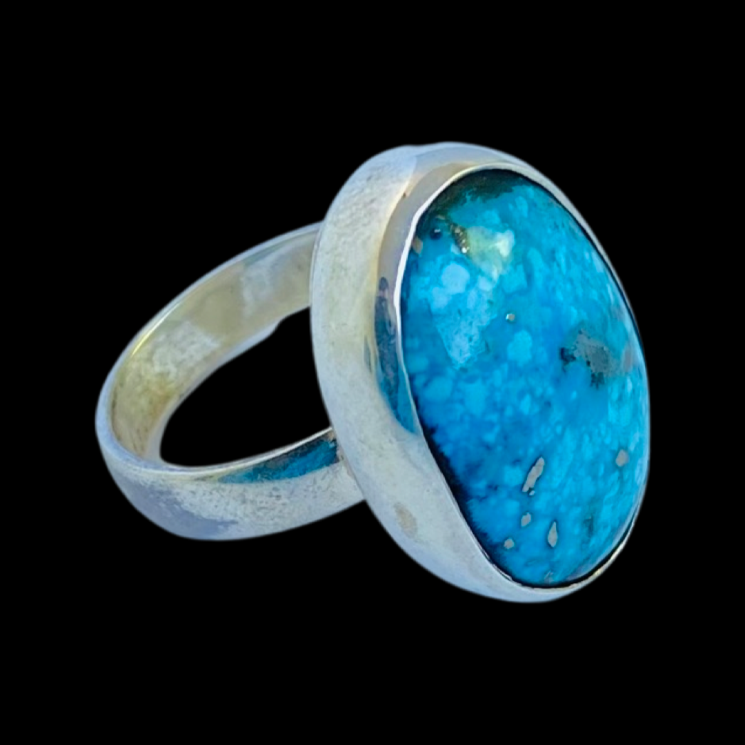 Turquoise Natural Stone 925 Silver Ring