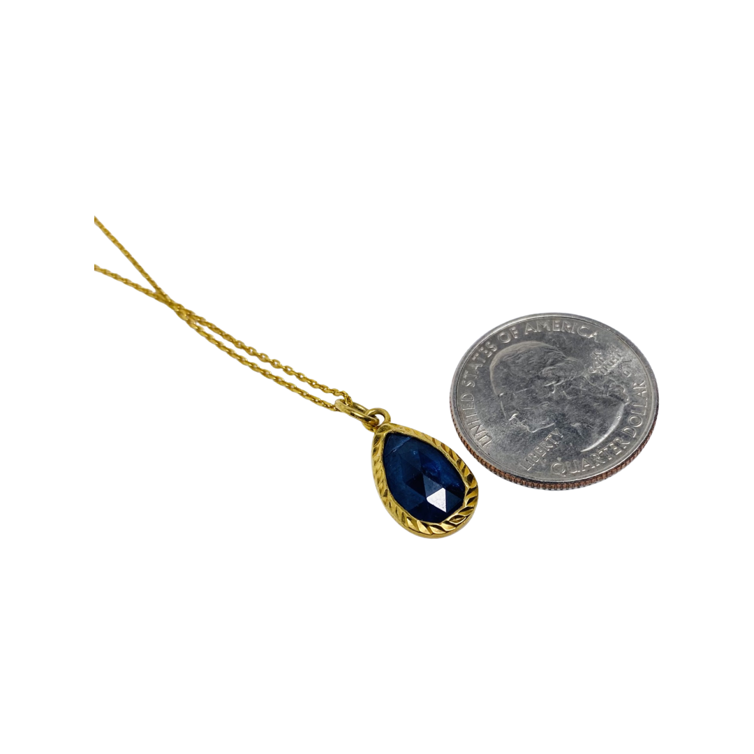 Sapphire Natural Stone 925 Silver Necklace