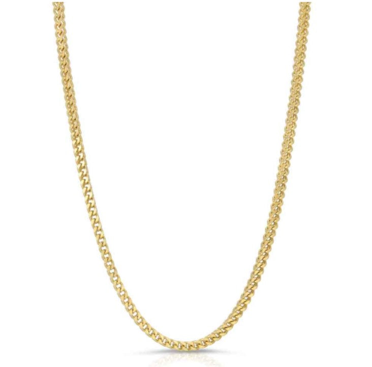 Flat Mariner 925 Silver chain necklace (Gold Plated)